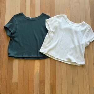 FP Ribbed Textured Tees (x2)